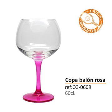 Copa balón pie rosa para personalizar